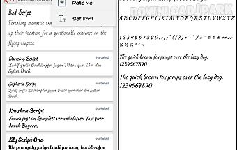 Script fonts for flipfont