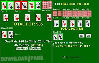 Fast texas hold em poker banet