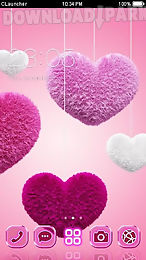 fluffy heart pink love theme