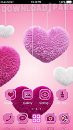 fluffy heart pink love theme