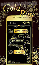 (free) go sms gold rose theme