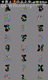 alphabet stickers doodle text!