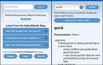 Oxford dictionaries – search