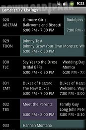 tv listings on comcast