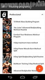 gym app training diary