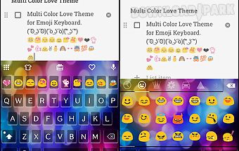 Multicolor emoji keyboard skin