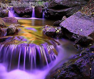 purple waterfall wallpaper