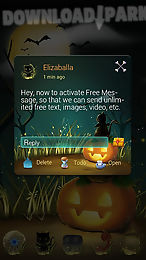 free go sms halloweencat theme
