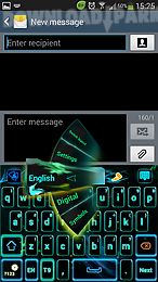 neon flame go keyboard theme