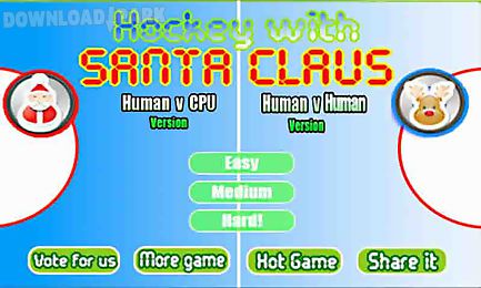 santa claus play glow hockey 2 players - best xmas