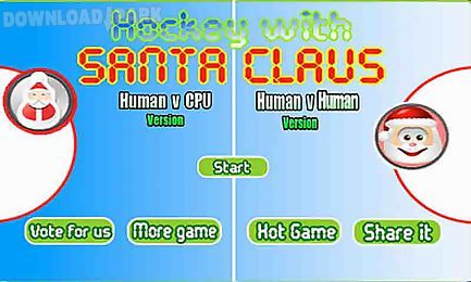 santa claus play glow hockey 2 players - best xmas