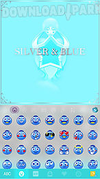 blue silver emoji kikakeyboard