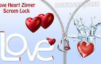 Love heart zipper screen lock