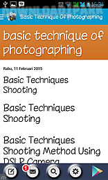 basic technique of photographing