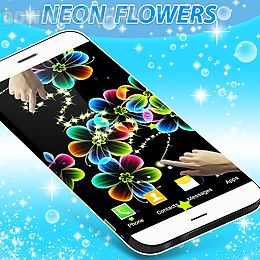 neon flowers live wallpaper