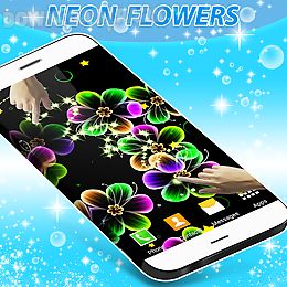 neon flowers live wallpaper