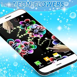 neon flowers live wallpaper