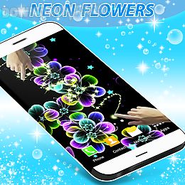 neon flowers live wallpaper