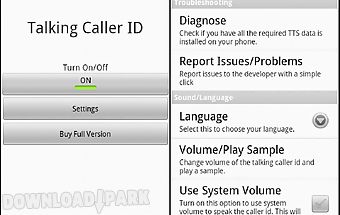 Talking caller id