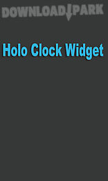 holo clock widget