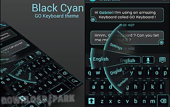 Go keyboard black cyan theme