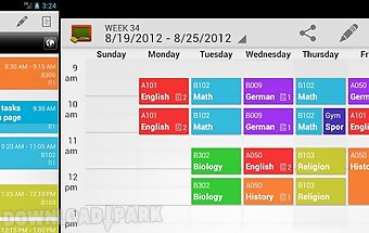 My class schedule: timetable