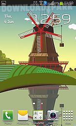 windmill and pond