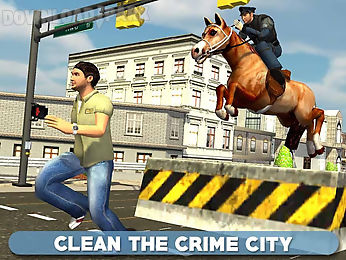 police horse chase -crime town