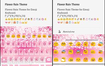Flower rain emoji keyboard
