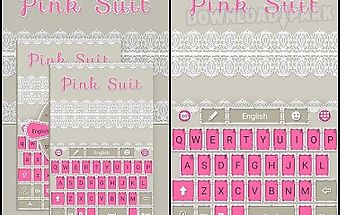 Pink suit go keyboard theme