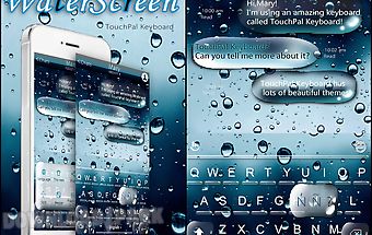 Water screen keyboard theme