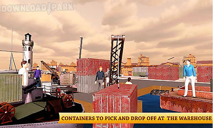 heavy crane cargo ship sim 3d