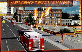 Fire truck emergency rescue 3d