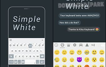 Simple white keyboard theme