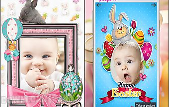 Happy easter photo frame