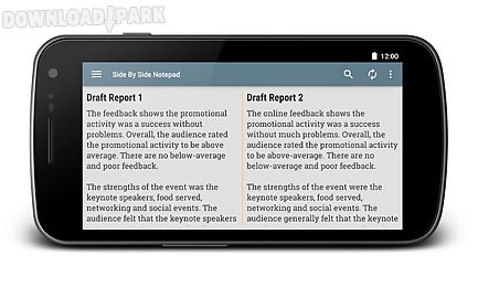 side by side notepad