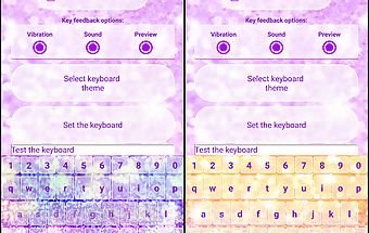 Glitter emoji keyboard changer