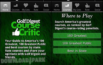 Golf digest course critic