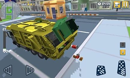 blocky garbage truck sim pro