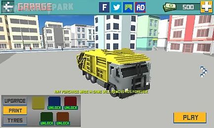 blocky garbage truck sim pro