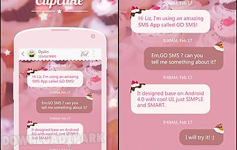 Go sms pro cupcake theme