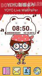 cute bear clock widget