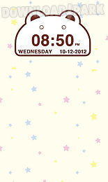 cute bear clock widget