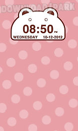 cute bear clock widget