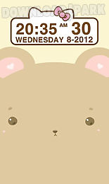 cute bear clock widget