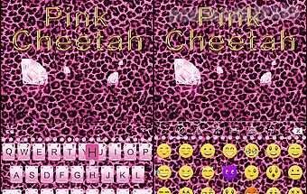 Pink cheetah emoji keyboard