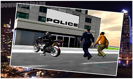 crime city police bike driver