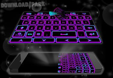 color keyboard neon purple