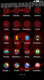 abstract red black cool theme