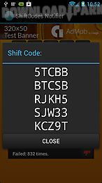 shift code notifier